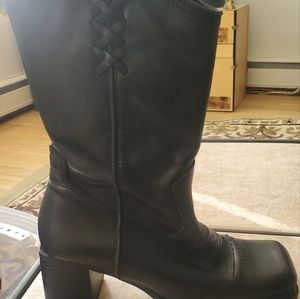 Leather boots